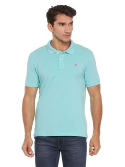 Allen Solly - Men Solid Blue Polo T-Shirt