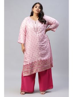 W - Pink Floral Kurta