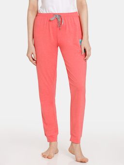 Zivame - Rosaline Rural Charm Knit Cotton Pyjama - Calypso Coral