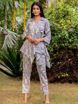 HOUSE OF JAMOTI - Seafoam Multicolor Co-Ord (Set of 2)