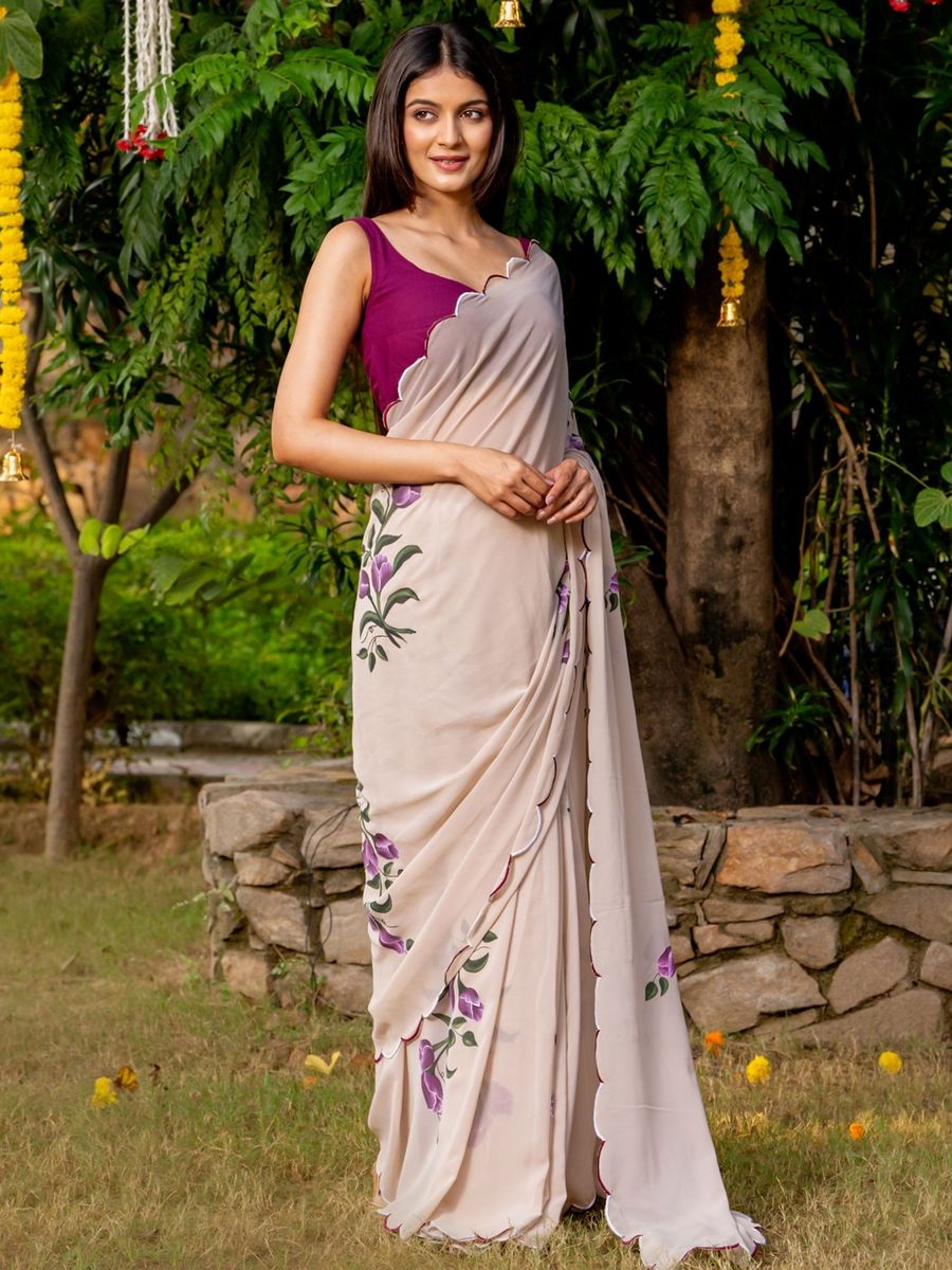 Buy Stylish Nude Sarees Collection At Best Prices Online