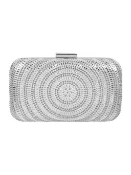 Metro - Women Silver Synthetic Clutch