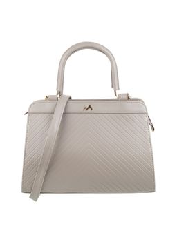 Metro - Women Light Grey Synthetic Satchel Bag
