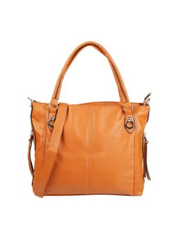 Walkway - Women Tan Synthetic Satchel Bag