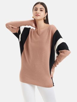 Kazo - Color Block Batwing Pullover
