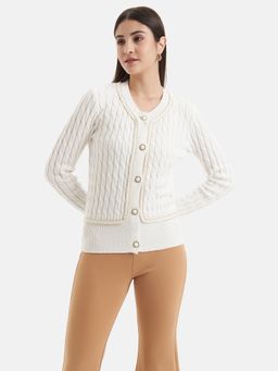 Kazo - Front Open Cardigan with Chain Detail