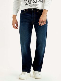 Levi's - Men Navy Blue Solid Relaxed Fit Mid Rise Jeans