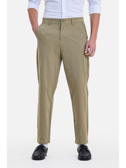 Snitch - Men Khaki Solid Regular Fit Trouser