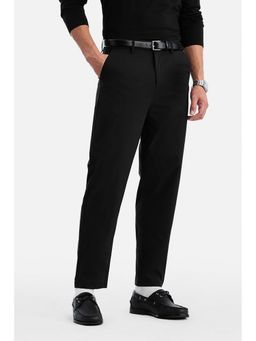 Snitch - Men Black Solid Regular Fit Trouser