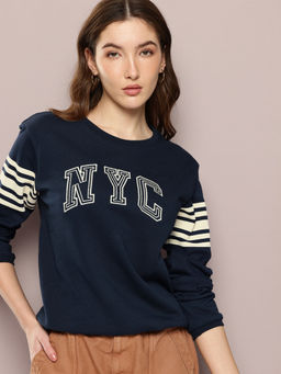 DILLINGER - Womens Relaxed Fit Embroidery Long Sleeve Sweatshirt