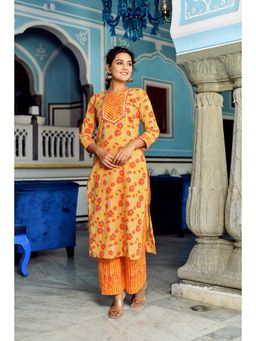 Anastay Clothing - Honey Yellow Regular Palazzo and Kurta (Set of 2)