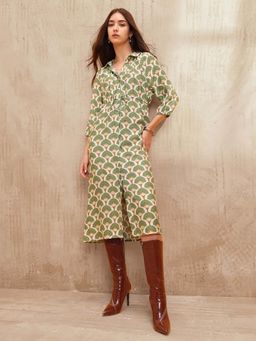 U.S. POLO ASSN. - Abstract Printed Shirt Dress