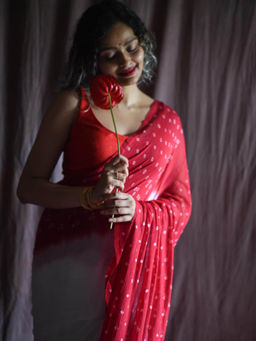Suta - Women Red
                  Solid Artificial Silk Saree Blouse - 1