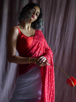Suta - Women Red Solid
                  Artificial Silk Saree Blouse - 3