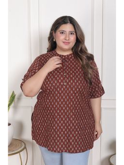Swasti - Brown Plus Size Short Tunic