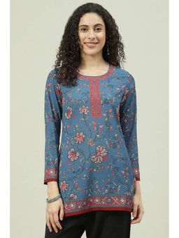 Biba - Blue Straight Kurti