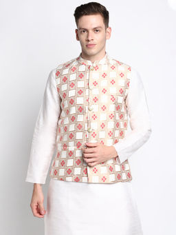 Devoiler - Men Multicolor Printed Nehru Jacket