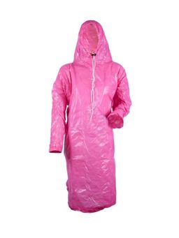 Premsons - Reusable Raincoat Poncho with Hood for Women and Men Pink