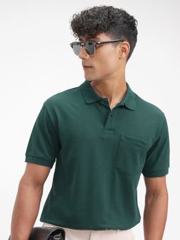HIGHLANDER - Dark Green Polo Collar Polo T-shirt