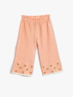 Koton - Girls Orange Plaid Bottoms