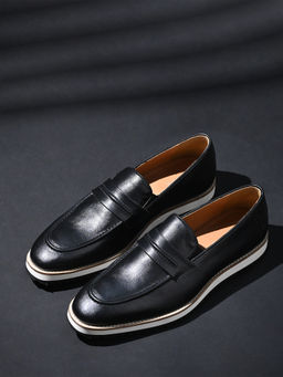 Louis Stitch - Jet Black Smart Casual Ultra Lightweight Loafers