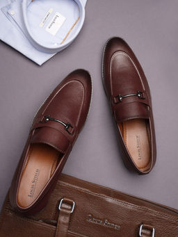 Louis Stitch - Men Rosewood Formal Slip On Moccasin Shoes