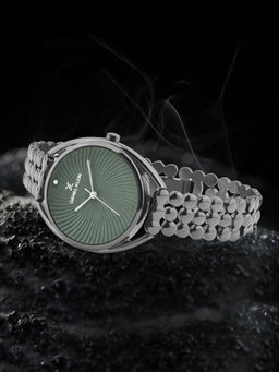 Daniel Klein - Gun Metal Strap with Green Dial Women Premium Watch - Dk.1.14020-4 (Medium)
