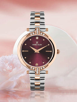 Daniel Klein - Premium Women Red Round Dial Analog Watch - DK.1.12320-10 (M)