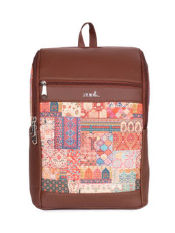 Zouk - Amalia Unisex Vegan Leather Laptop Backpack - Kutch Gamthi (L)