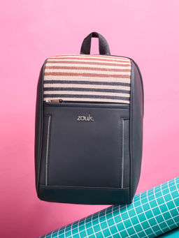 Zouk - Women Olina Stylish Handcrafted Backpack - Qutub Stripes (M)