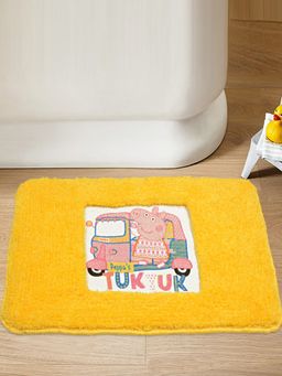 Saral Home - Peppa Pig Soft Microfiber Bath Mat- (Yellow, 40 x 60 cm)