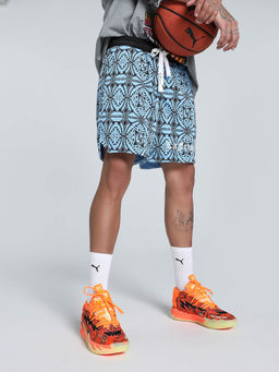Puma - Blue Hoops X Lafrance Mosaic Men's Relaxed Fit Basketball Shorts