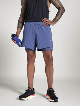 Puma - Blue Men's Run 2 in 1 Shorts