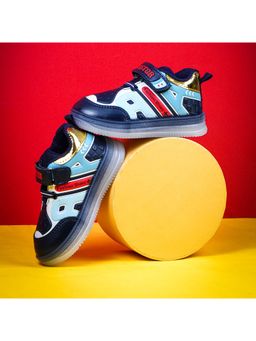 KATS - Kids Led Light Fly Knit Upper Casual Shoes-Navy Blue