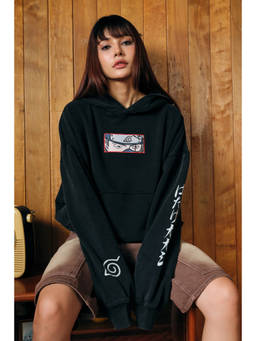 Bonkers Corner - Black Cotton Full Sleeves Regular Character Hoodie