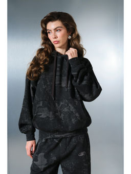 Bonkers Corner - Black Polycotton Full Sleeves Regular Printed Hoodie