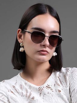 Kazo - Women Brown Echo Round Sunglasses (Dt1206Cprbrn) (39)