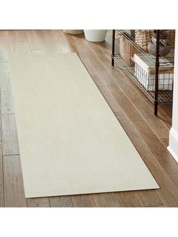 OBSESSIONS - Anti-Static Machine Made Polyester Bedside Runner, Cream (2x5 Feet)