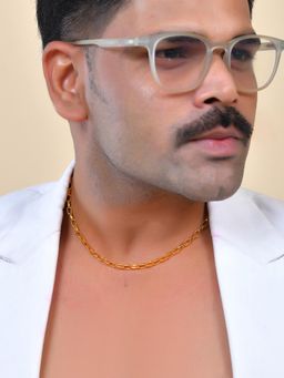 VOJ - Gold Plated Stainless Steel Linked Chain for Men