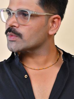 VOJ - Men Dual Toned Pipe Shaped Stainless Steel Chain