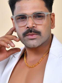 VOJ - Gold Toned Designer Stainless Steel Chain For Men