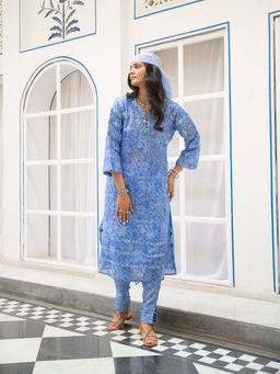 Naav - Noor Floral Kurta Set (Set of 3)