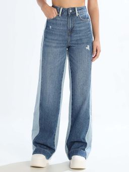 ONLY - Blue Solid Plain Jeans