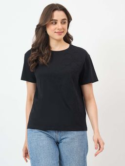 Madame - Black Embroidered T-Shirt