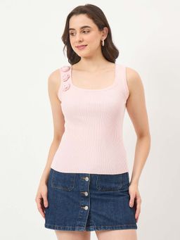 Madame - Pink Embroidered Top