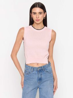 Madame - Pink Textured Top