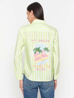 Madame - Green Stripes Shirt