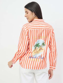 Madame - Orange Stripes Shirt