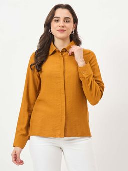 Madame - Mustard Textured Shirt