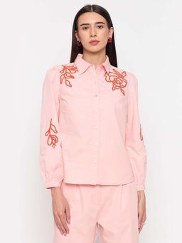Madame - Pink Embroidered Shirt